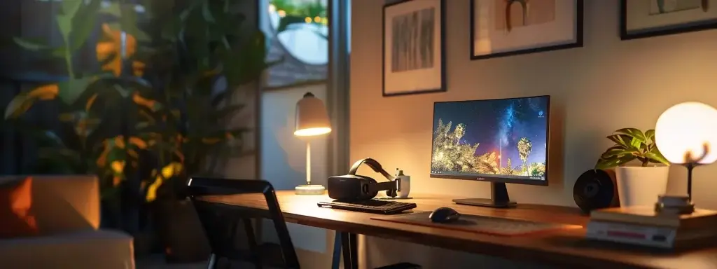 a a sleek modern workspace illuminated 0b19b9d3 8ec0 4bb0 aaf6 a9e28ee0f56c