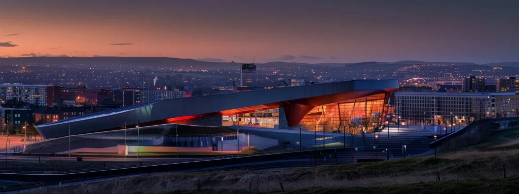 a sleek, modern new build home in cardiff stands proudly against a vibrant urban backdrop, showcasing its innovative architecture and energy-efficient features, evoking a sense of contemporary living and financial security.