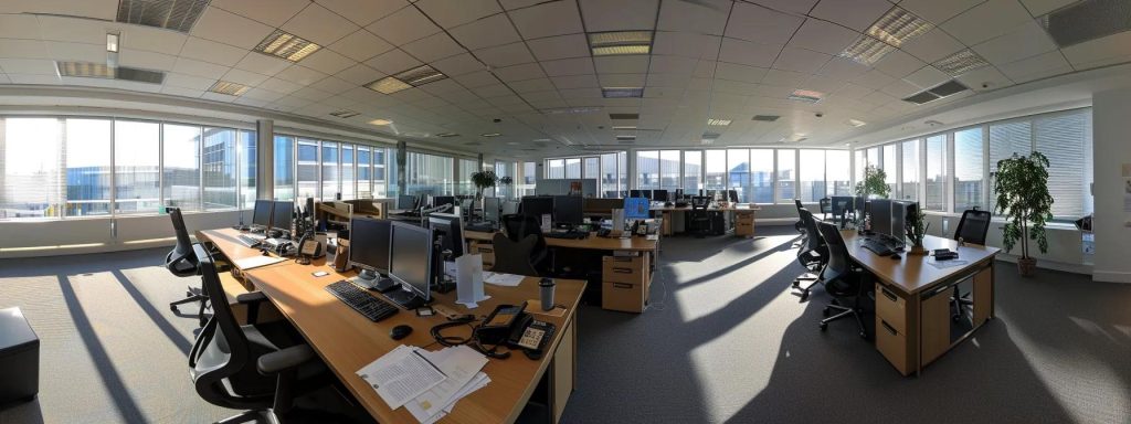 a sleek, modern office environment in cardiff showcases jamatek’s advanced architectural design, featuring cutting-edge technology and collaborative workspaces that reflect innovation and sustainability in urban interiors.