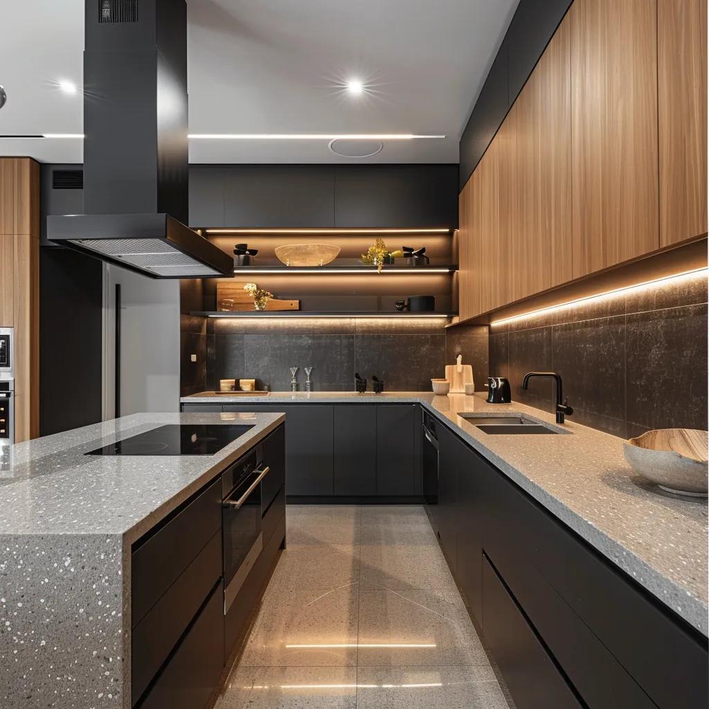 Stylish renovated kitchen and bathroom showcasing modern design