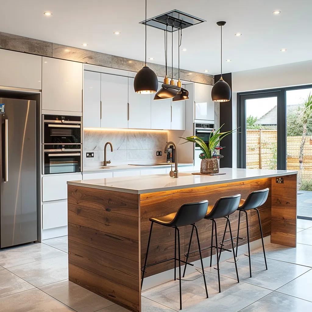 Modern kitchen renovation in Cardiff highlighting functionality and aesthetics