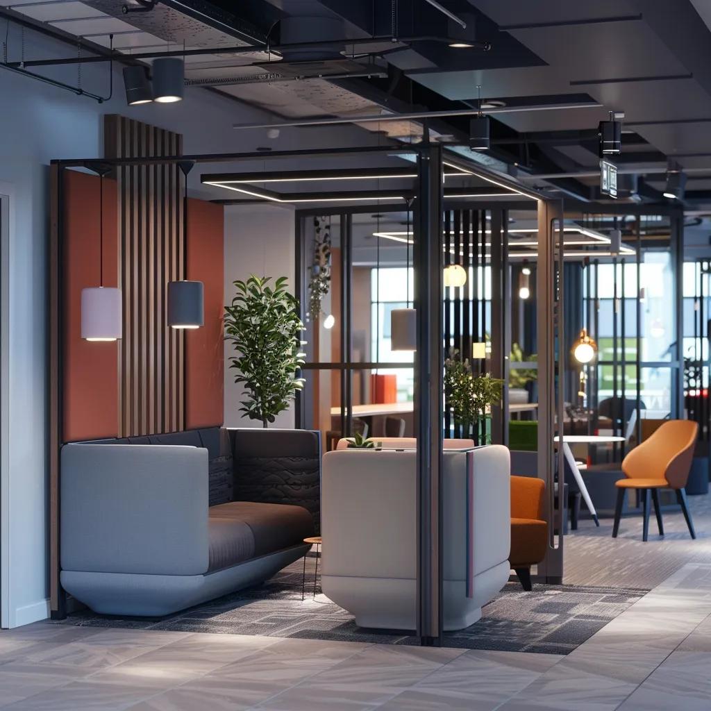 Flexible workspace in Cardiff with modular furniture and adaptable design