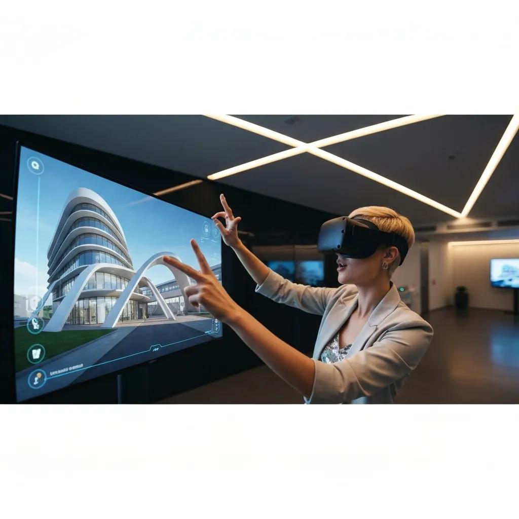 A client actively engaging with augmented reality for architectural design understanding