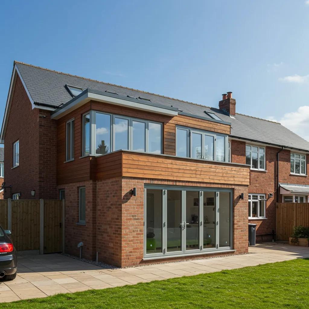Modern two-storey extension on a Cardiff home showcasing architectural beauty and home improvement