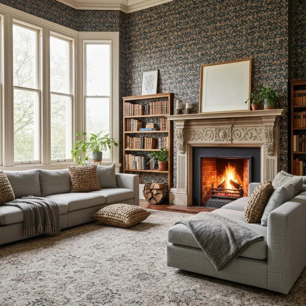 Interior of a Victorian terrace showing sustainable upgrades alongside original architectural details